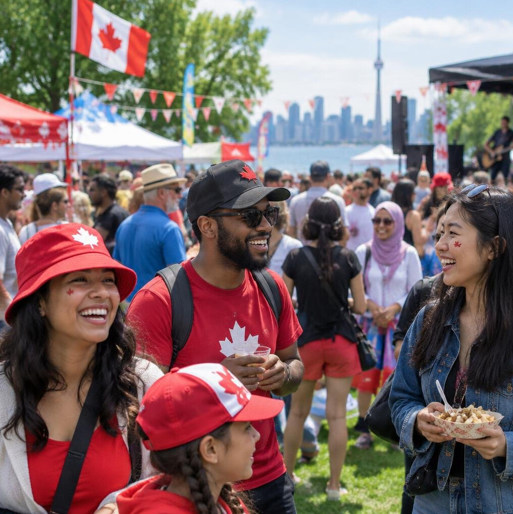Crowd enjoying an outdoor community festival
