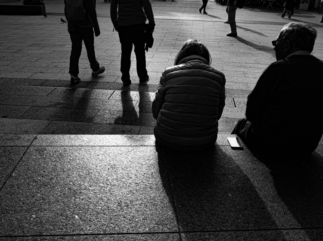 Street musician performing for passersby